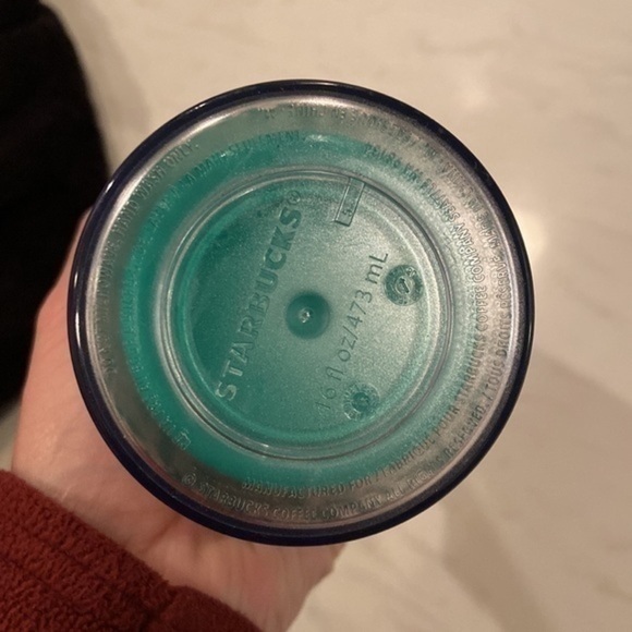 Lot of 2 Starbucks Green and Green and Gold Foil Tumbler - Picture 4 of 9